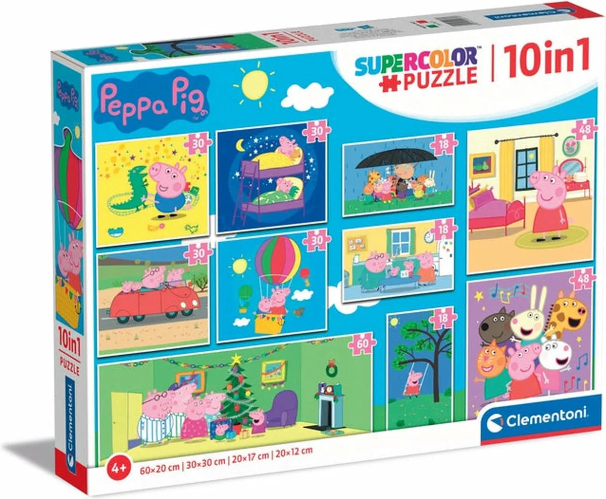Clementoni Peppa Pig 10-in-1 Puzzel Multicolor - 30 Stukken