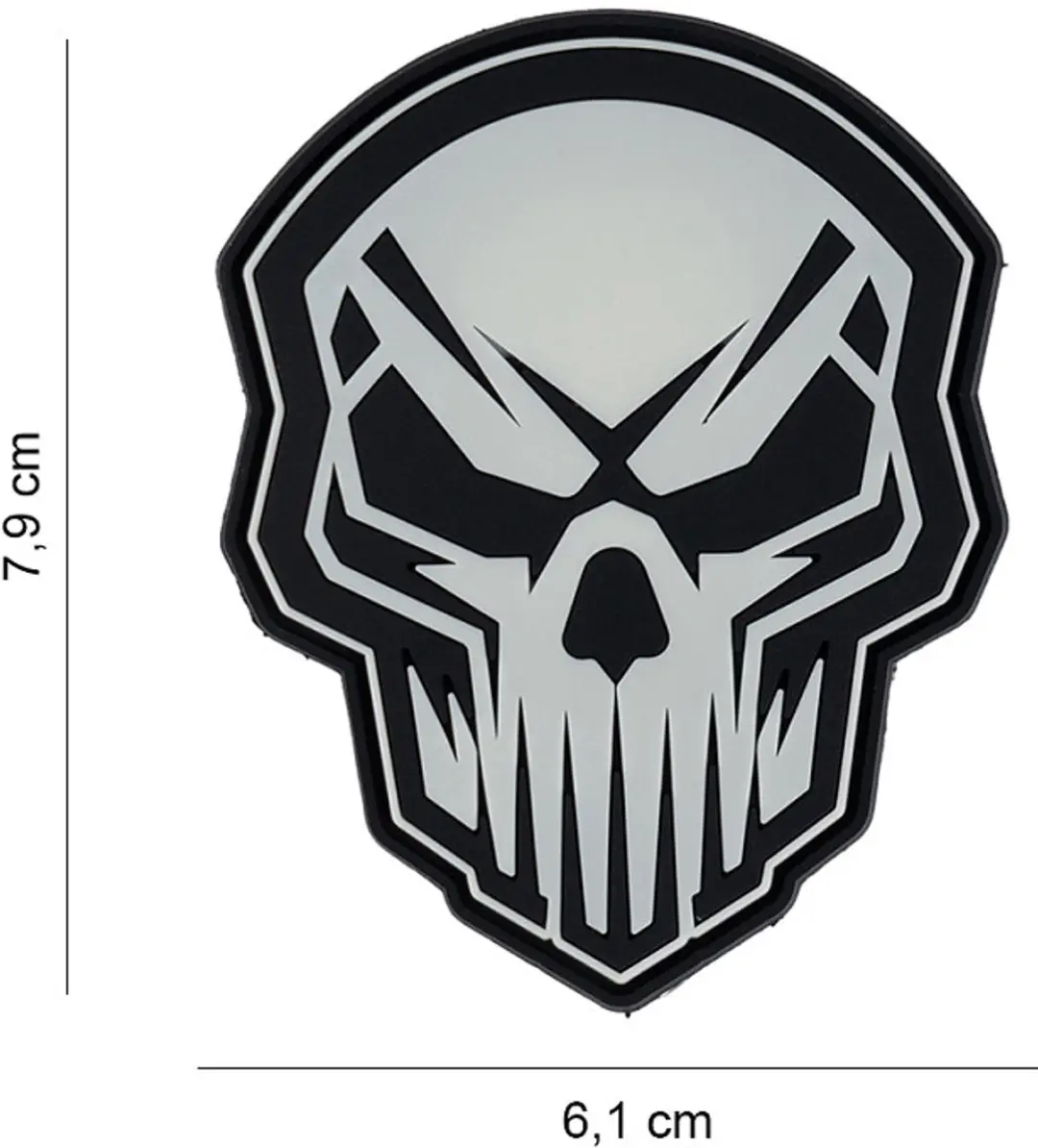 101 inc Embleem Angry Skull Glow-in-the-Dark #9062