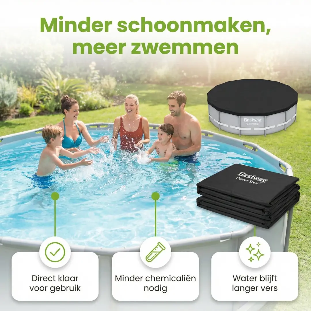 Bestway Rond Zwembad Fast Set 457cm - 7-delig - Grijs