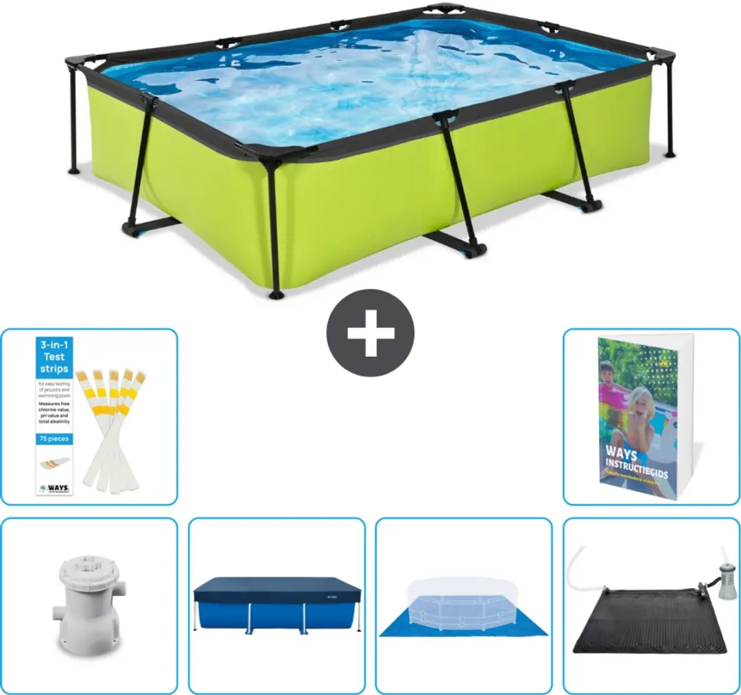 EXIT Toys Lime Frame Zwembad 300x200x65cm