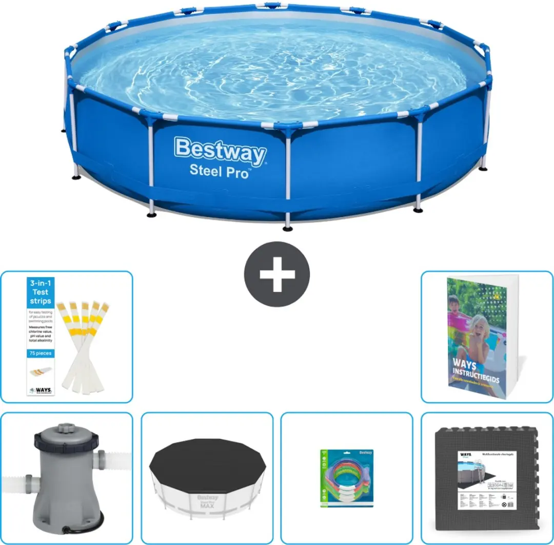 Bestway Steel Pro Zwembad 366x76cm Blauw