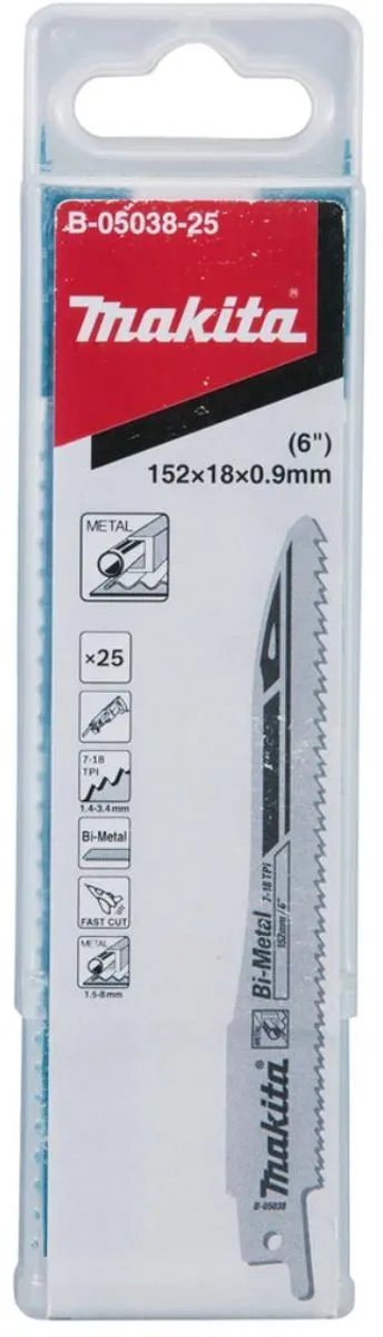 Makita Rec.zaagbladen S123X 25 Stuks - Metaal/Aluminium