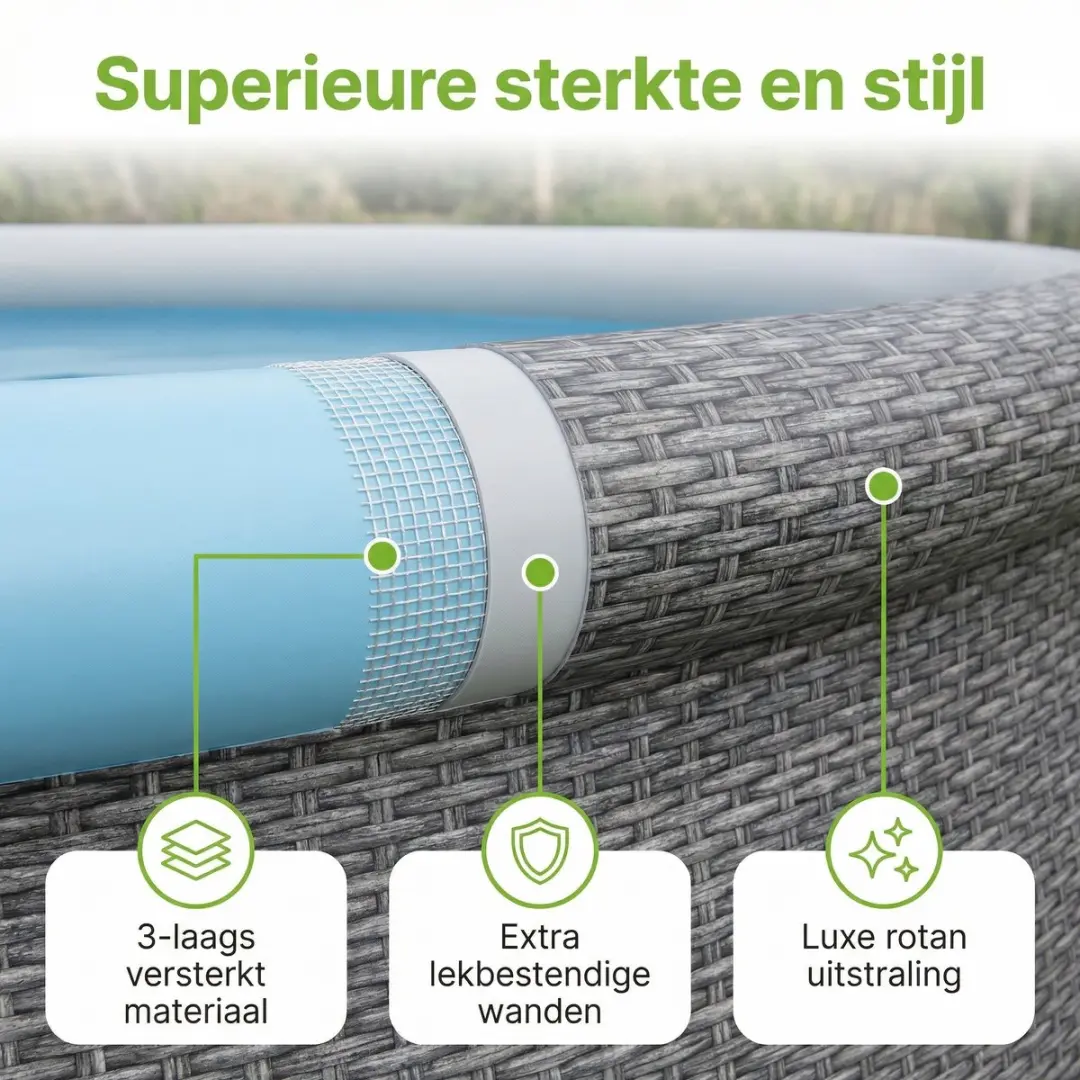 Bestway Rond Zwembad 366cm Fast Set - 5377L - Grijs