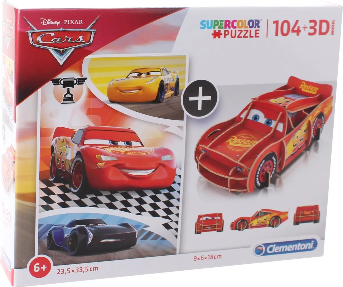 Clementoni Disney Cars Kinderpuzzel 104 Stuks - 23,5x33cm - Multi