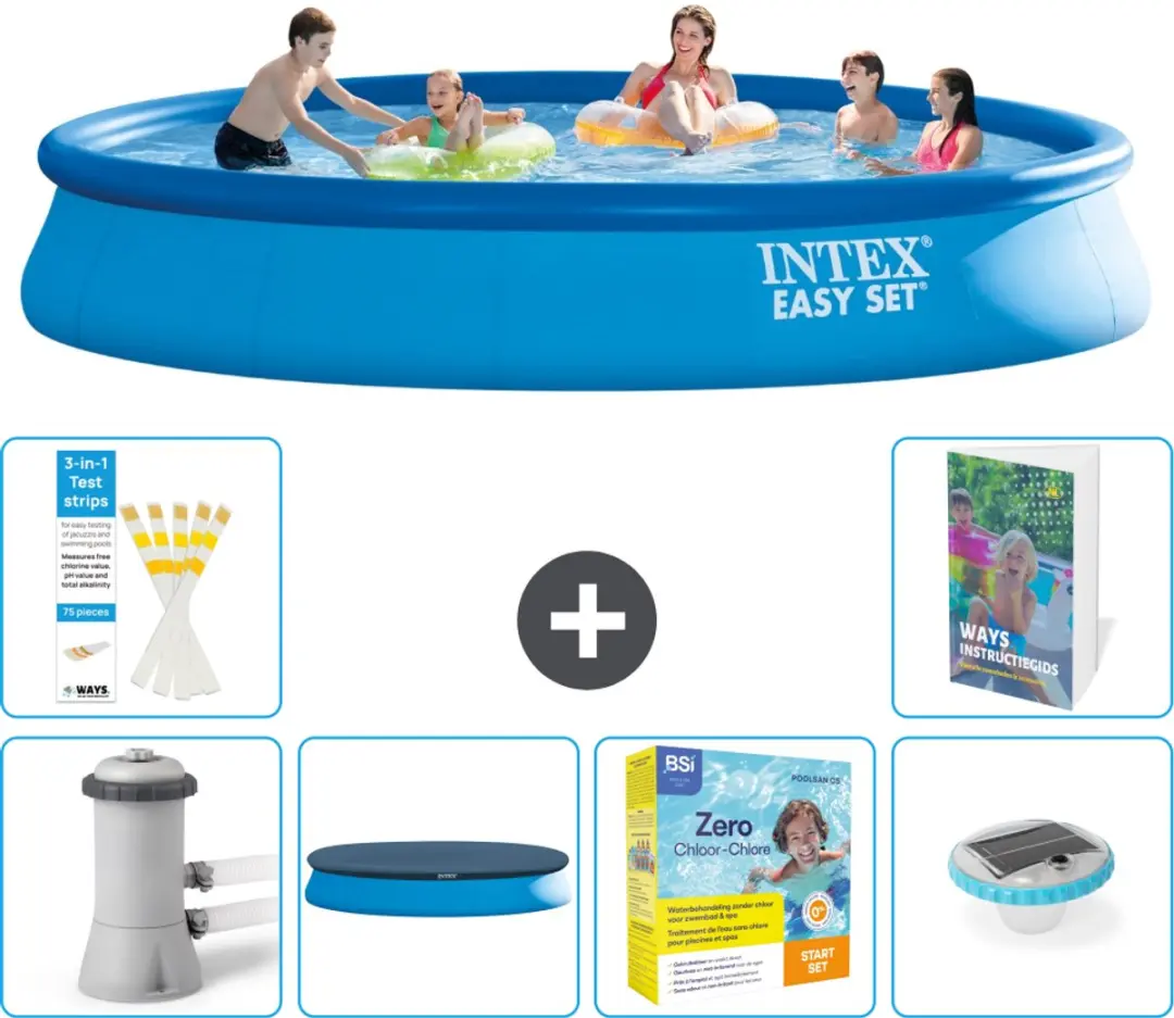 Intex Easy Set Zwembad 457x84cm Blauw