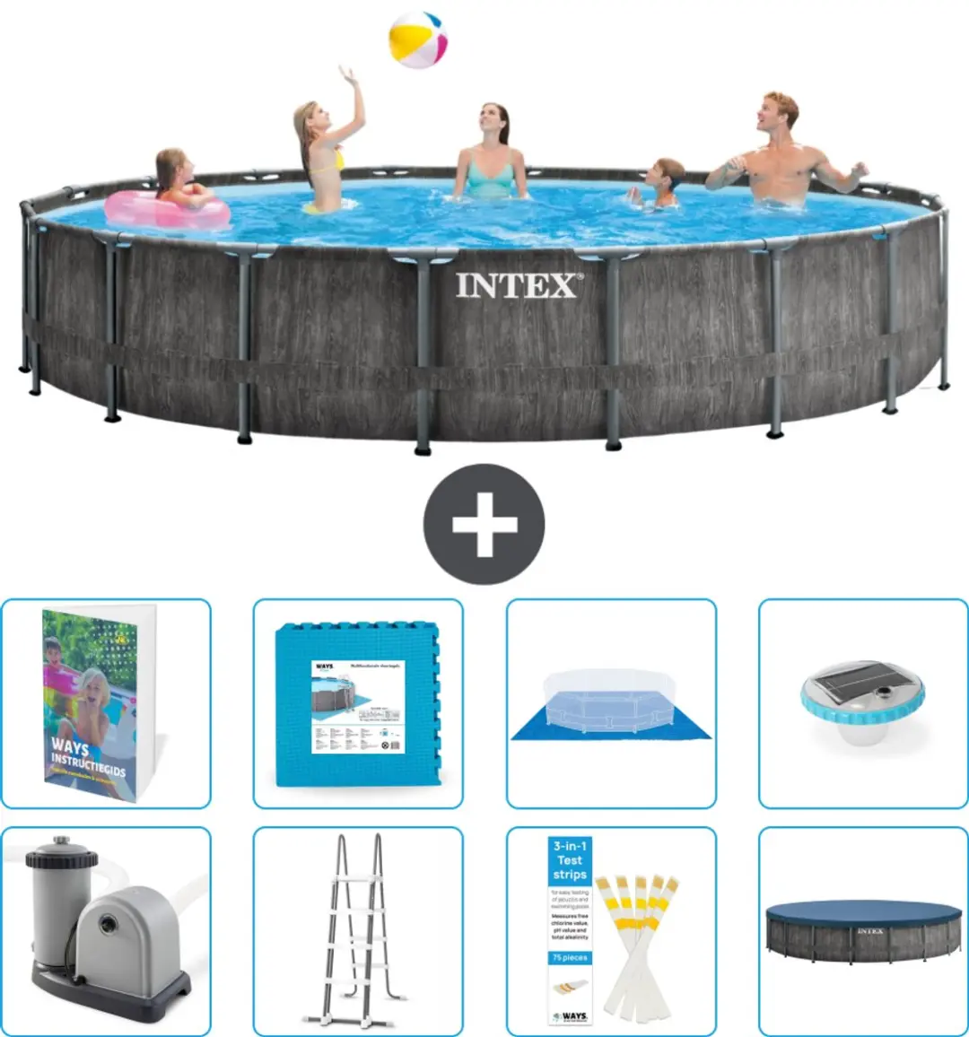 Intex Rond Prism Frame Zwembad 549x122cm