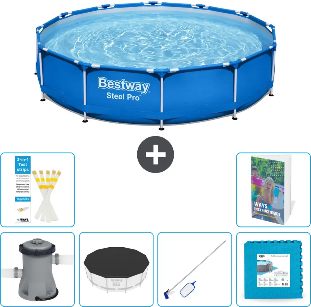 Bestway Steel Pro Zwembad 366x76cm Blauw