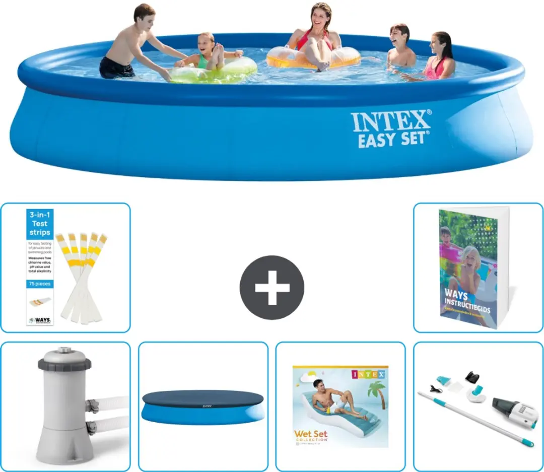 Intex Easy Set Zwembad 457cm Blauw