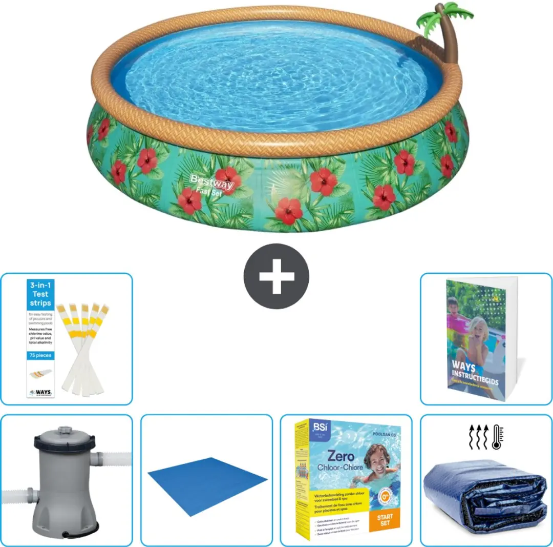 Bestway Paradijsprint Opblaaszwembad 457x84cm