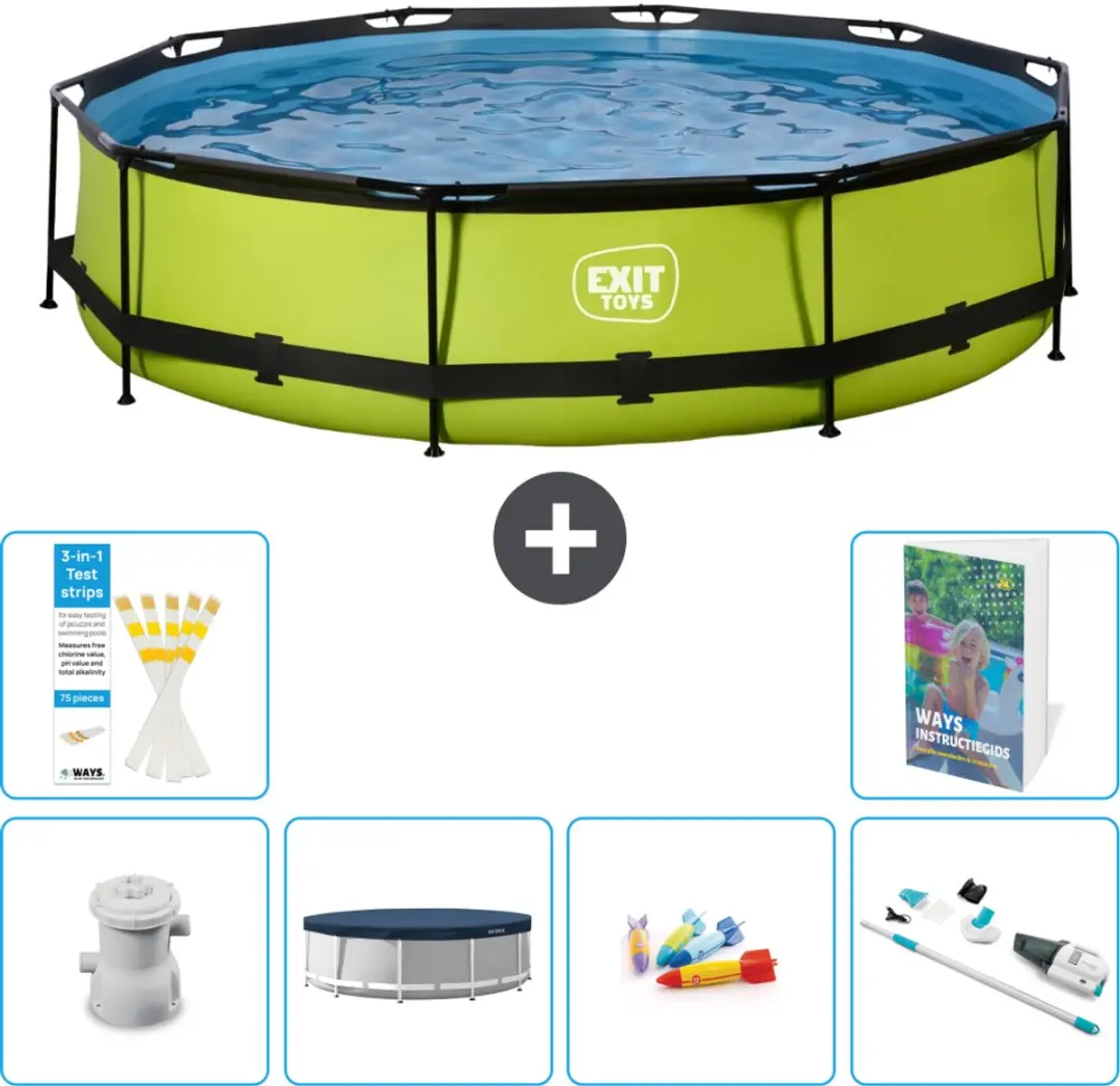 EXIT Toys Rond Lime Frame Zwembad 360x76cm