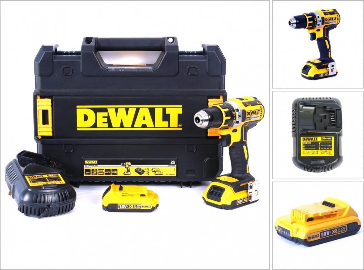 DeWalt DCD790D2 Schroef/boormachine - 2x 2000mAh - afbeelding 2 van 6