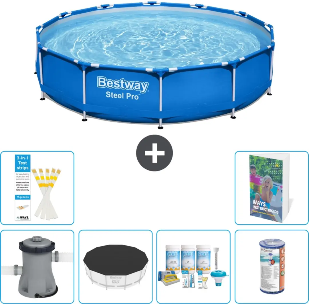 Bestway Steel Pro Zwembad 366x76cm Blauw