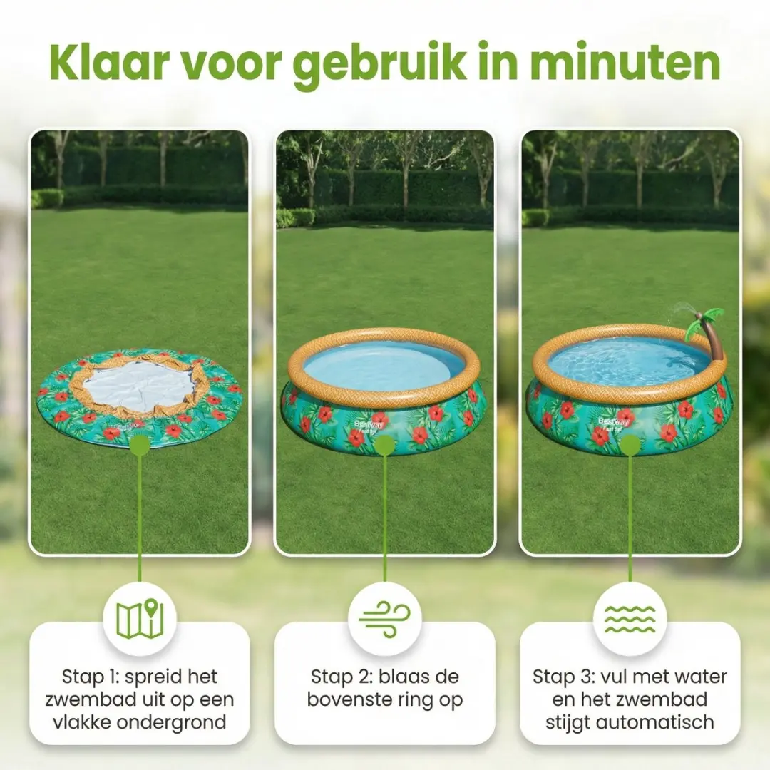 Bestway Paradijsprint Zwembad 457cm - 7-delig Set
