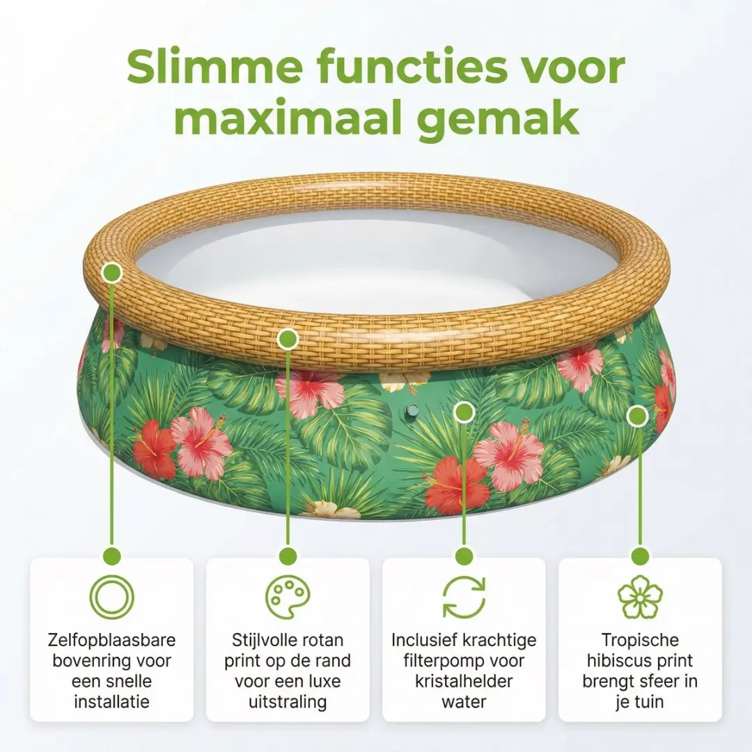 Bestway Paradijsprint Zwembad 457cm - 7-delig Set