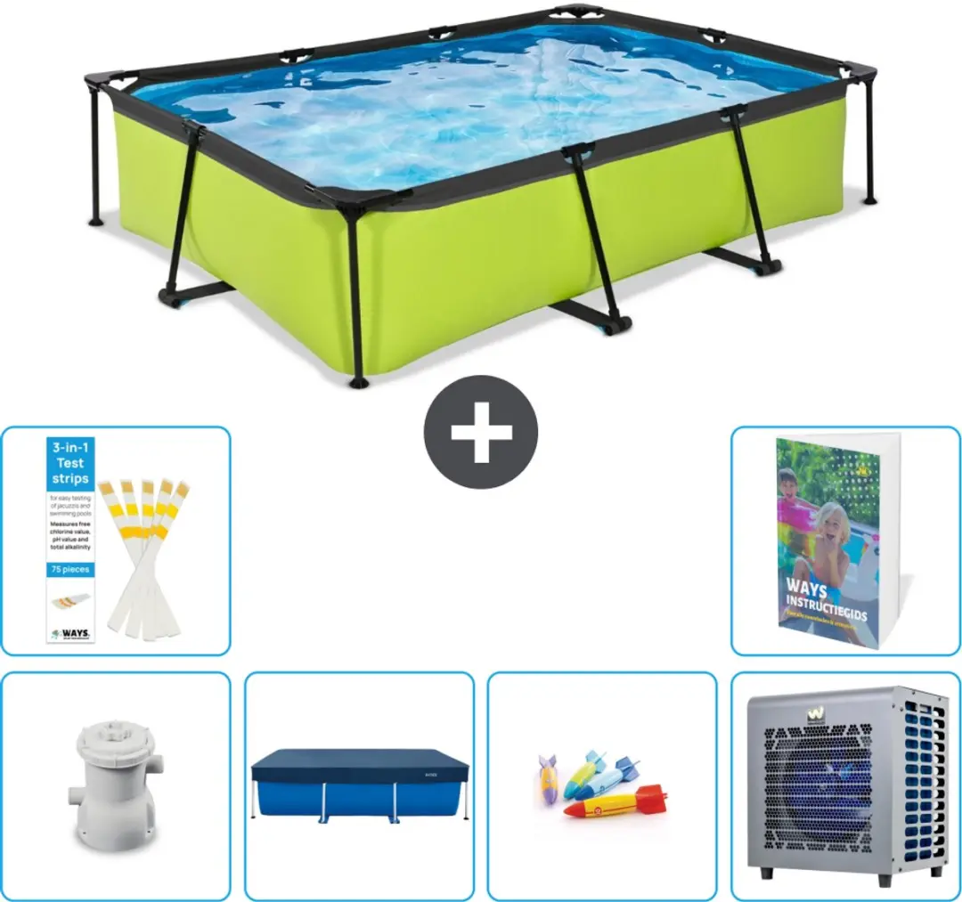 EXIT Toys Lime Frame Zwembad 300x200x65cm