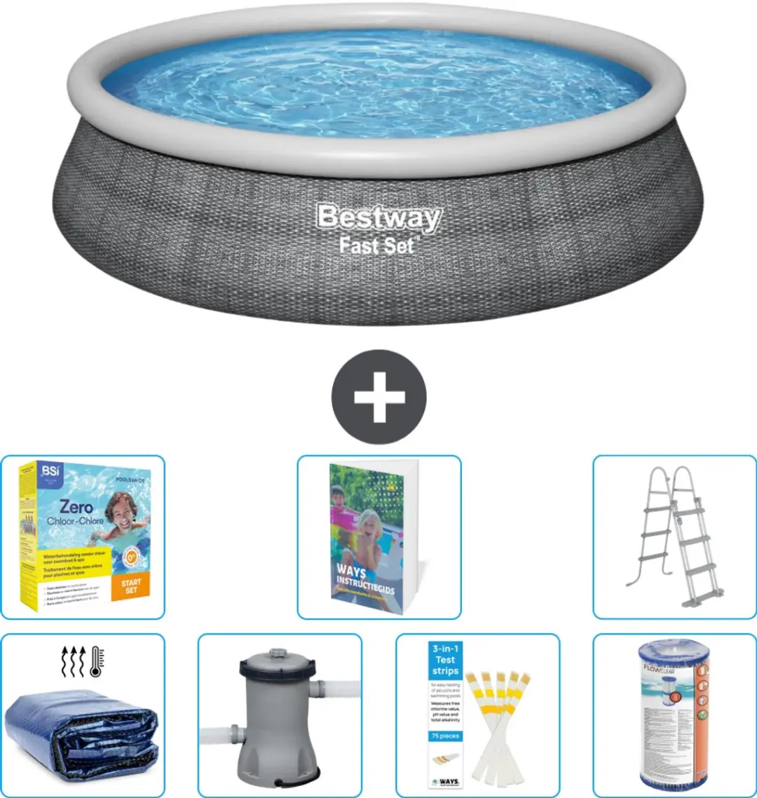 Bestway Rond Zwembad Fast Set 457cm