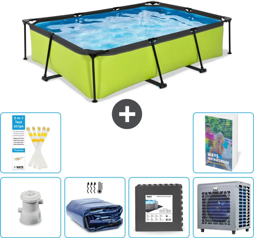 EXIT Toys Lime Frame Zwembad 300x200x65cm