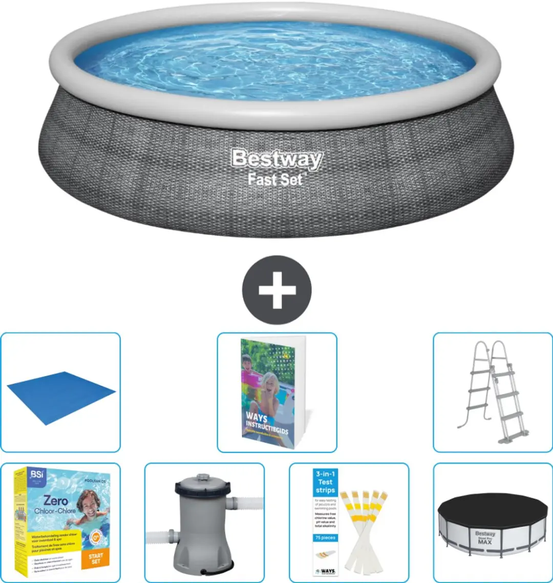 Bestway Rond Zwembad Fast Set 457cm