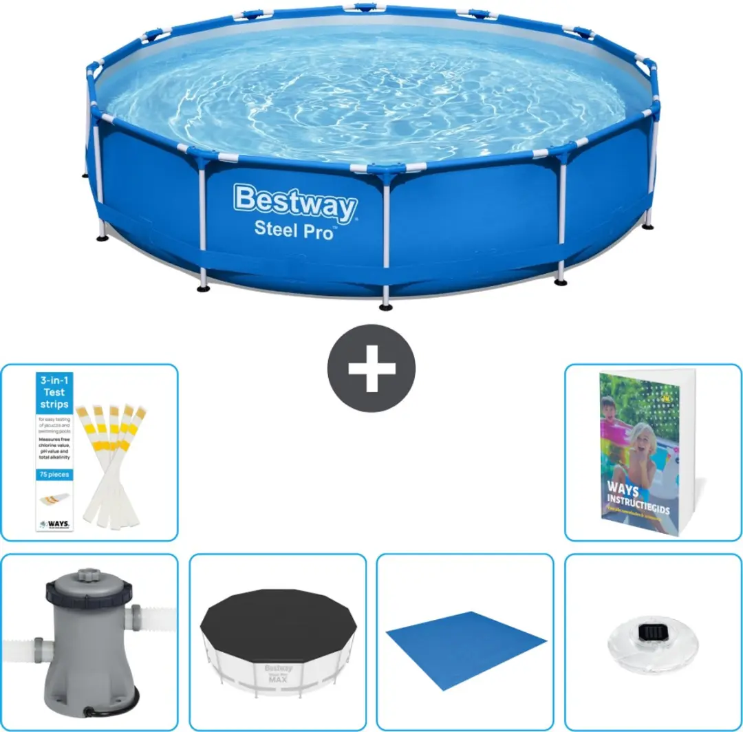 Bestway Steel Pro Zwembad 366x76cm Blauw