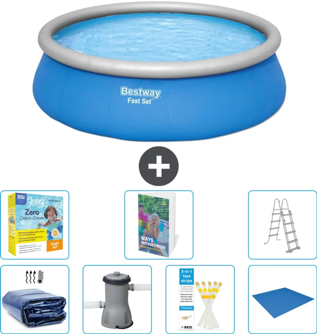 Bestway Fast Set Opblaaszwembad 457x122cm