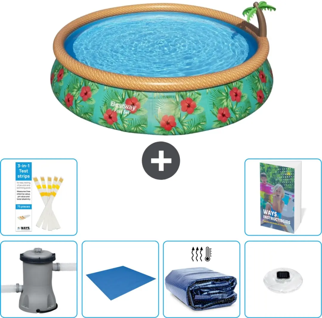 Bestway Paradijsprint Opblaasbaar Zwembad 457x84cm