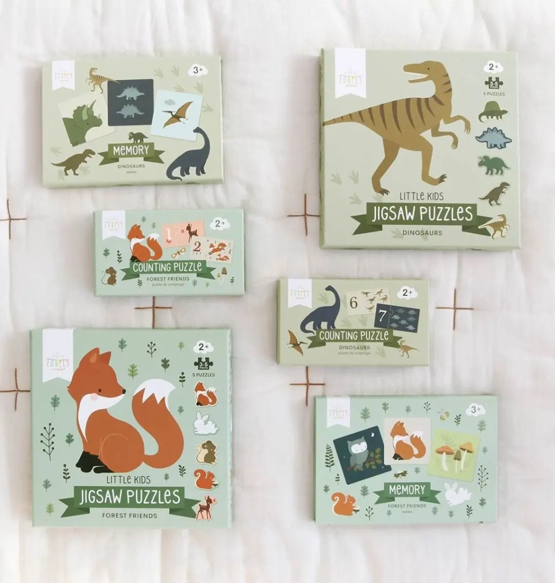 A Little Lovely Company Bosvriendjes Puzzel - 5 Stuks 19-delig