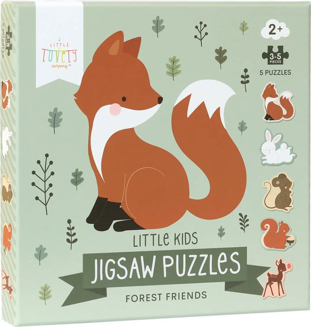 A Little Lovely Company Bosvriendjes Puzzel - 5 Stuks 19-delig