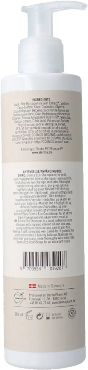 Derma Eco Shampoo Parfumvrij 250ml - Amandelolie