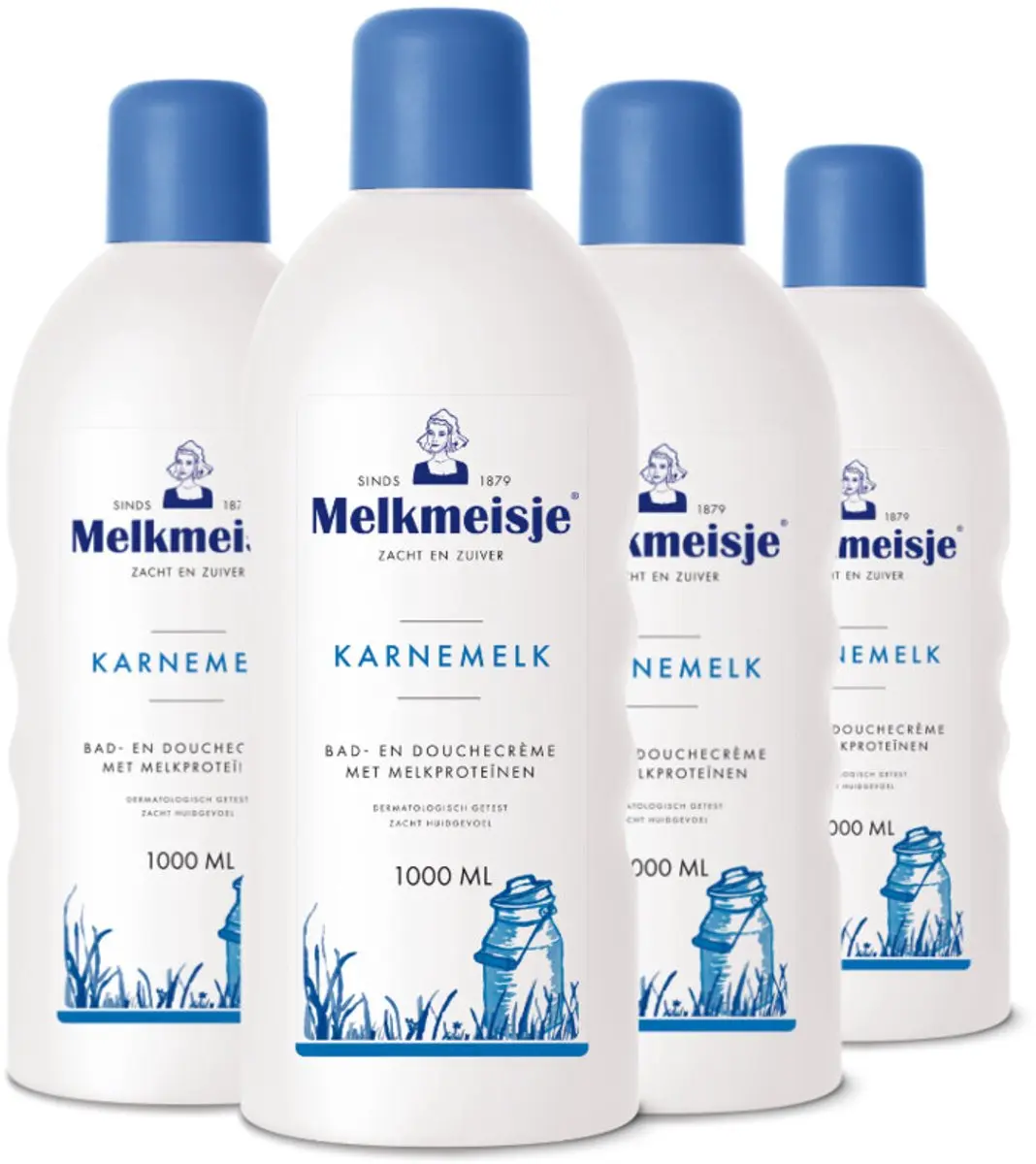 Melkmeisje Karnemelk Bad & Douche Crème - 4x1000ml