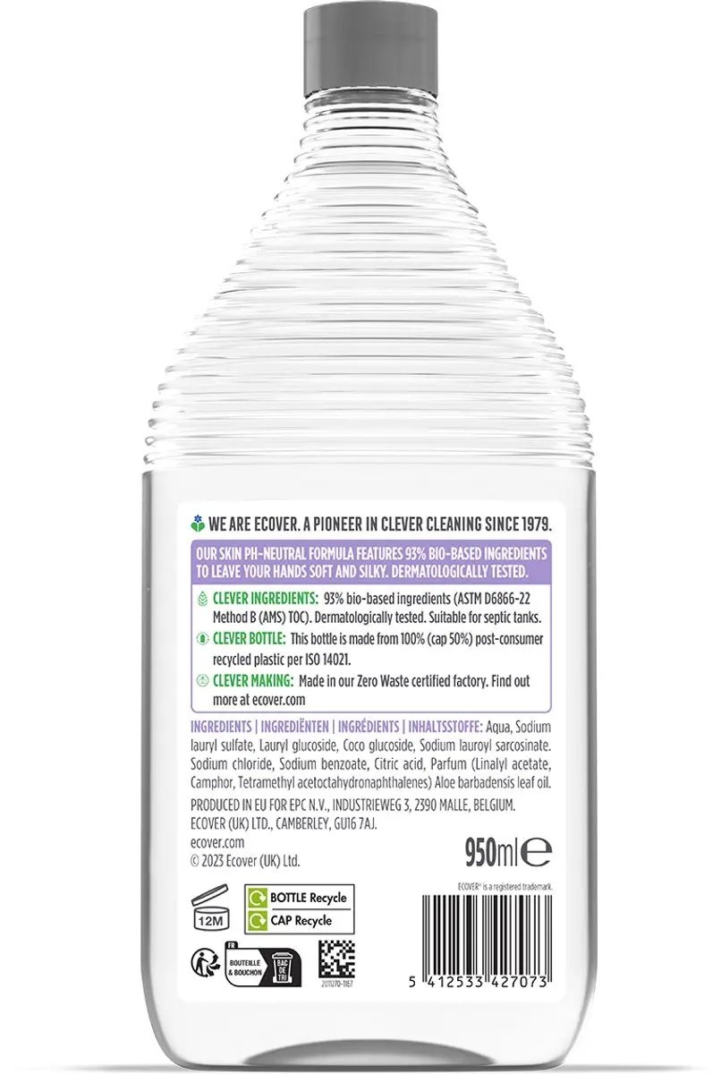 Ecover Handzeep Lavendel & Aloë Vera 7.6L - 8 Stuks