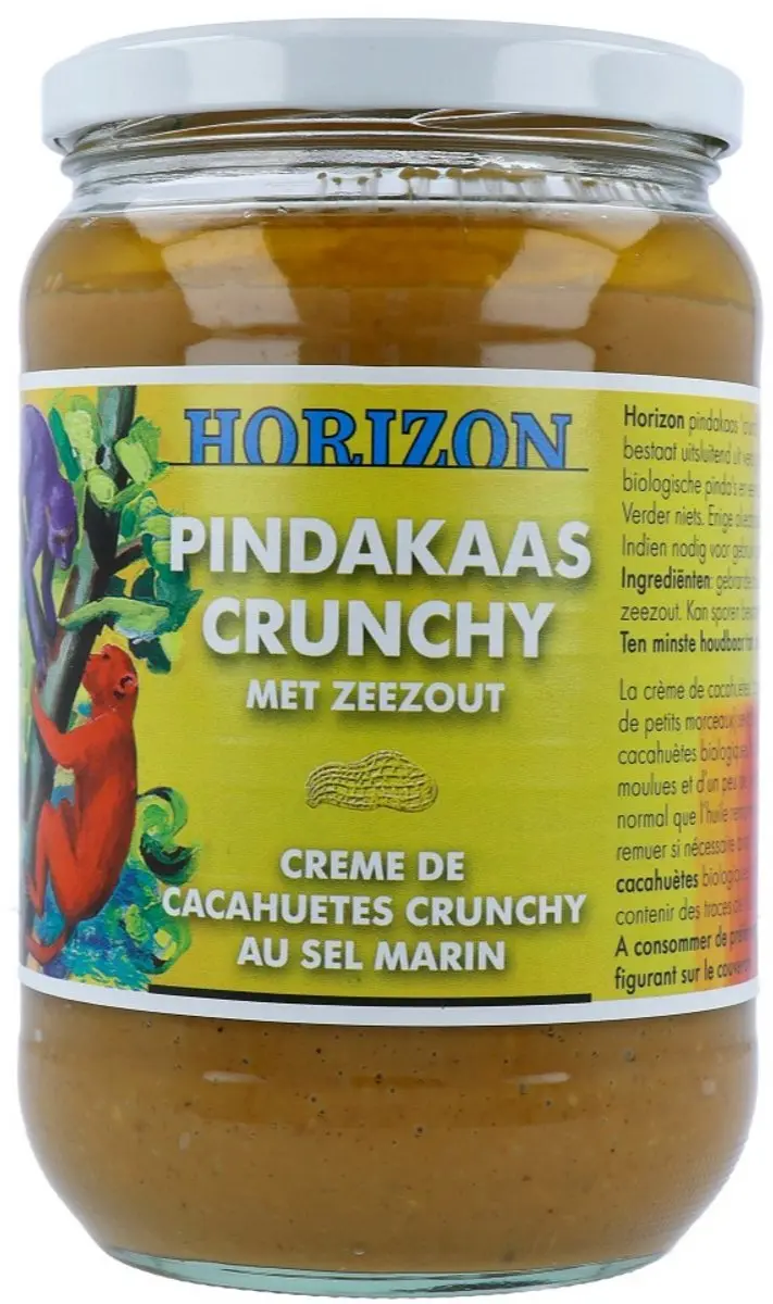 Horizon Pindakaas Crunchy Met Zeezout 6x650g