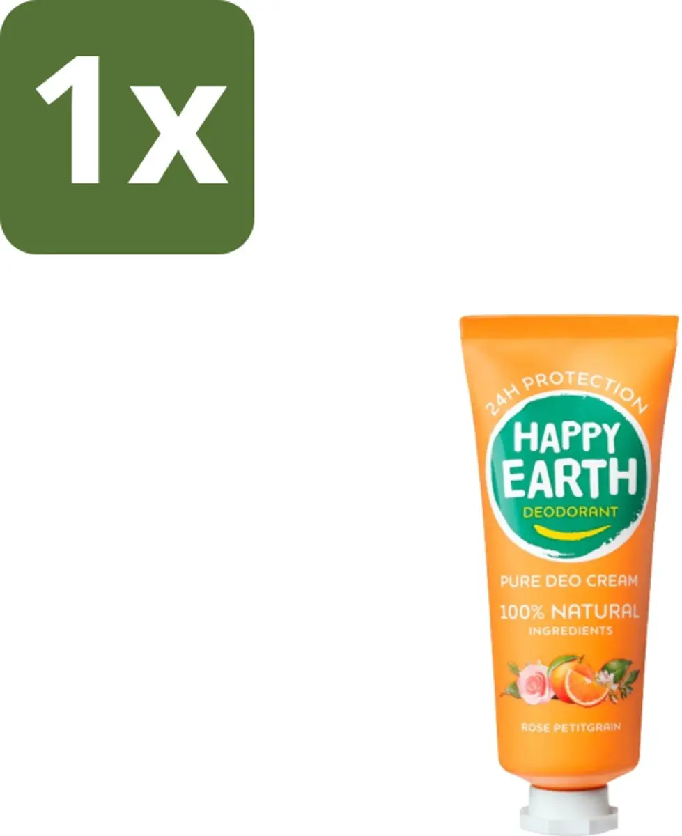 Happy Earth Deodorantcrème Rose Petitgrain 40ml