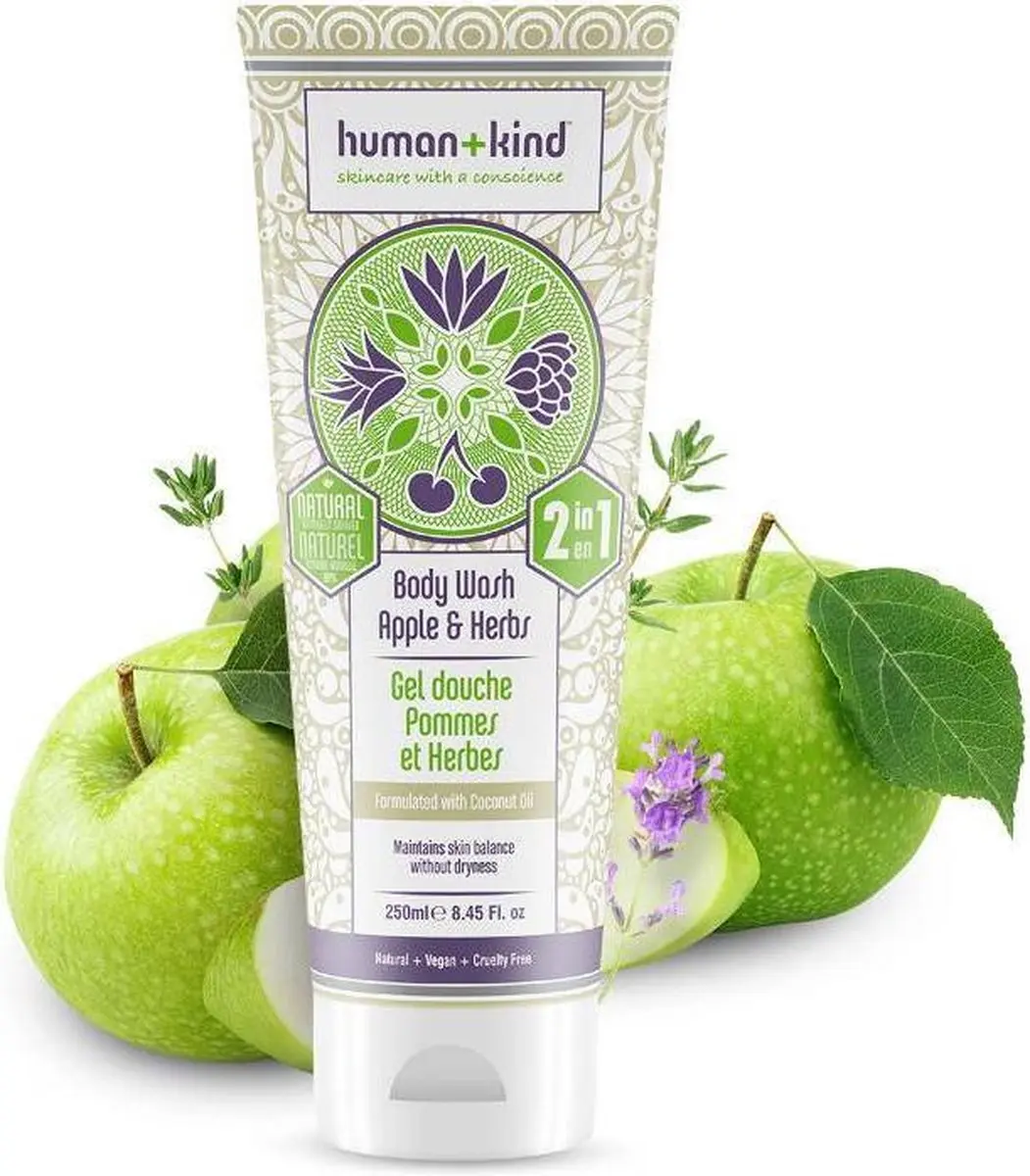 Human+Kind Apple & Herbs Shampoo & Body Wash 250ml