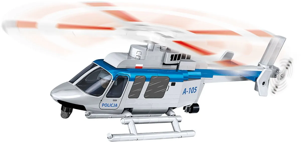 Cobi Bell 407 Politiehelikopter 217 Stukken - Grijs/Blauw