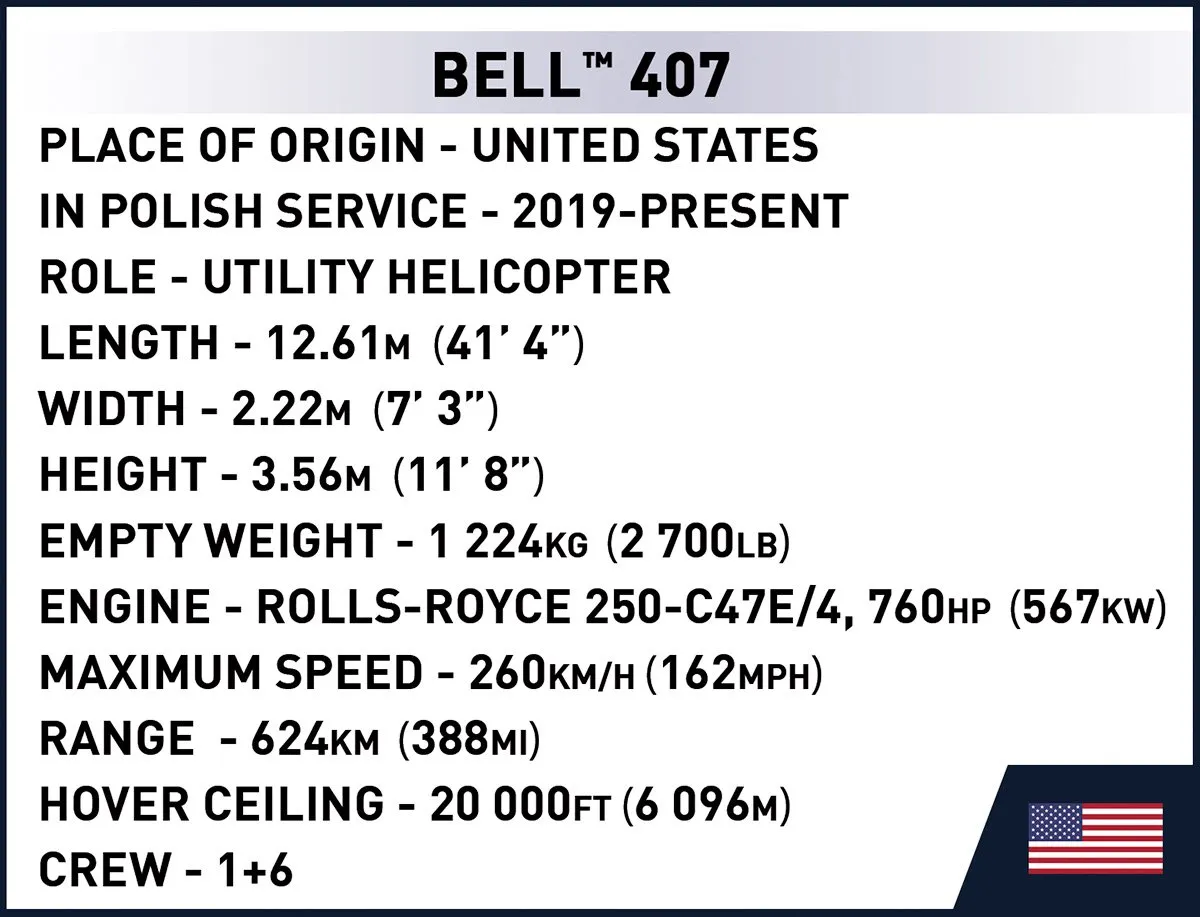 Cobi Bell 407 Politiehelikopter 217 Stukken - Grijs/Blauw