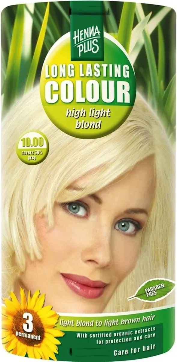Hennaplus Long Lasting Colours 10.0 High Light Blond Haarverf - 100mg - Groen