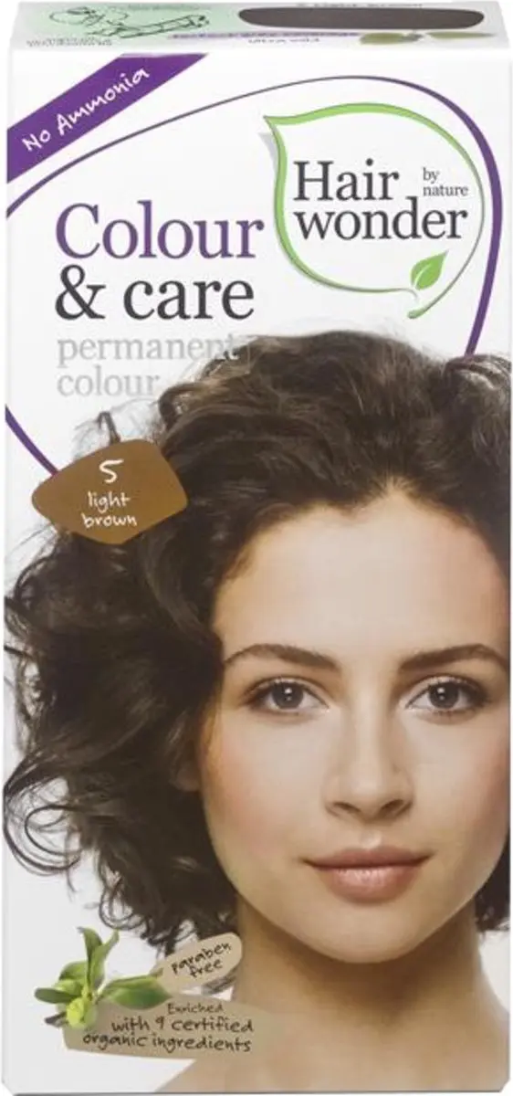 Hairwonder Colour & Care 5 Licht Bruin Haarverf - 3x100ml - afbeelding 6 van 6