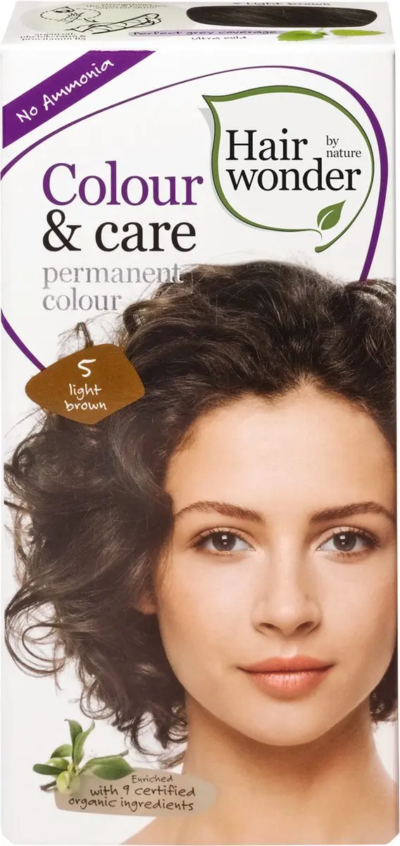 Hairwonder Colour & Care 5 Licht Bruin Haarverf - 3x100ml