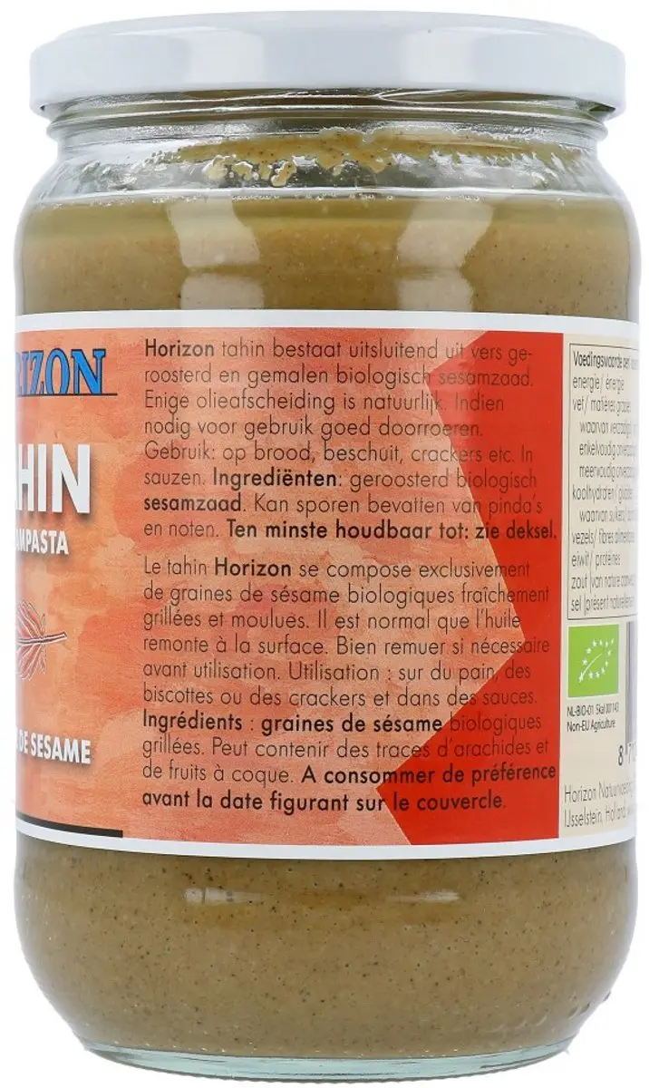 Horizon Tahin Sesampasta 6x650g - Zonder zout
