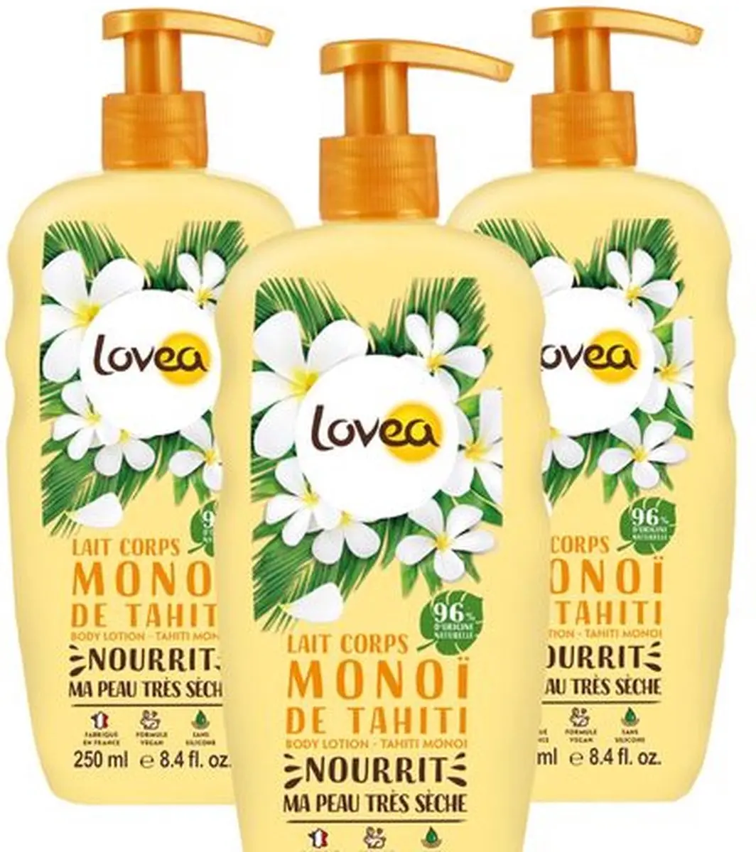 Lovea Bodylotion Tahiti Monoï 250ml - 3 Stuks