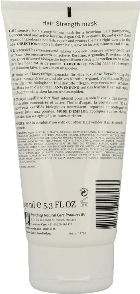Hairwonder Haarmasker Hair Strength 150ml