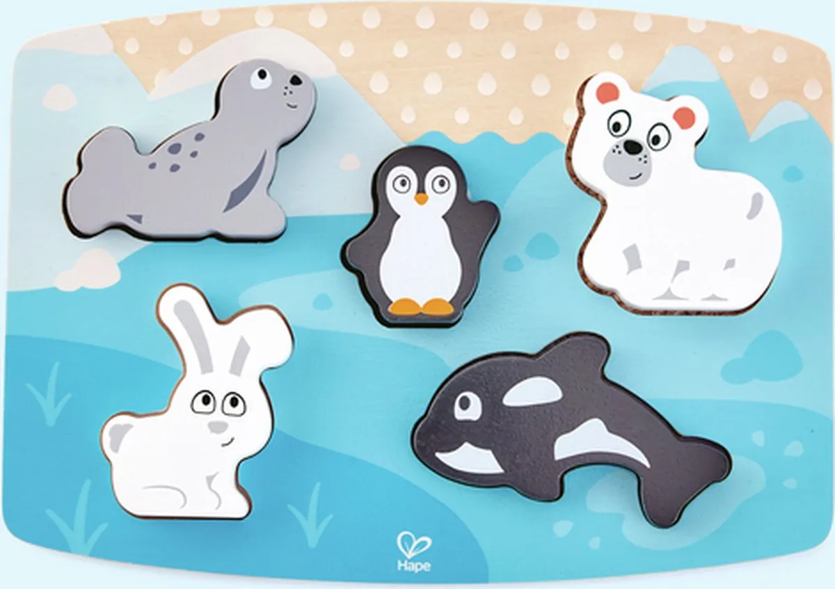 Hape Tactiele Pooldieren Puzzel 6-delig