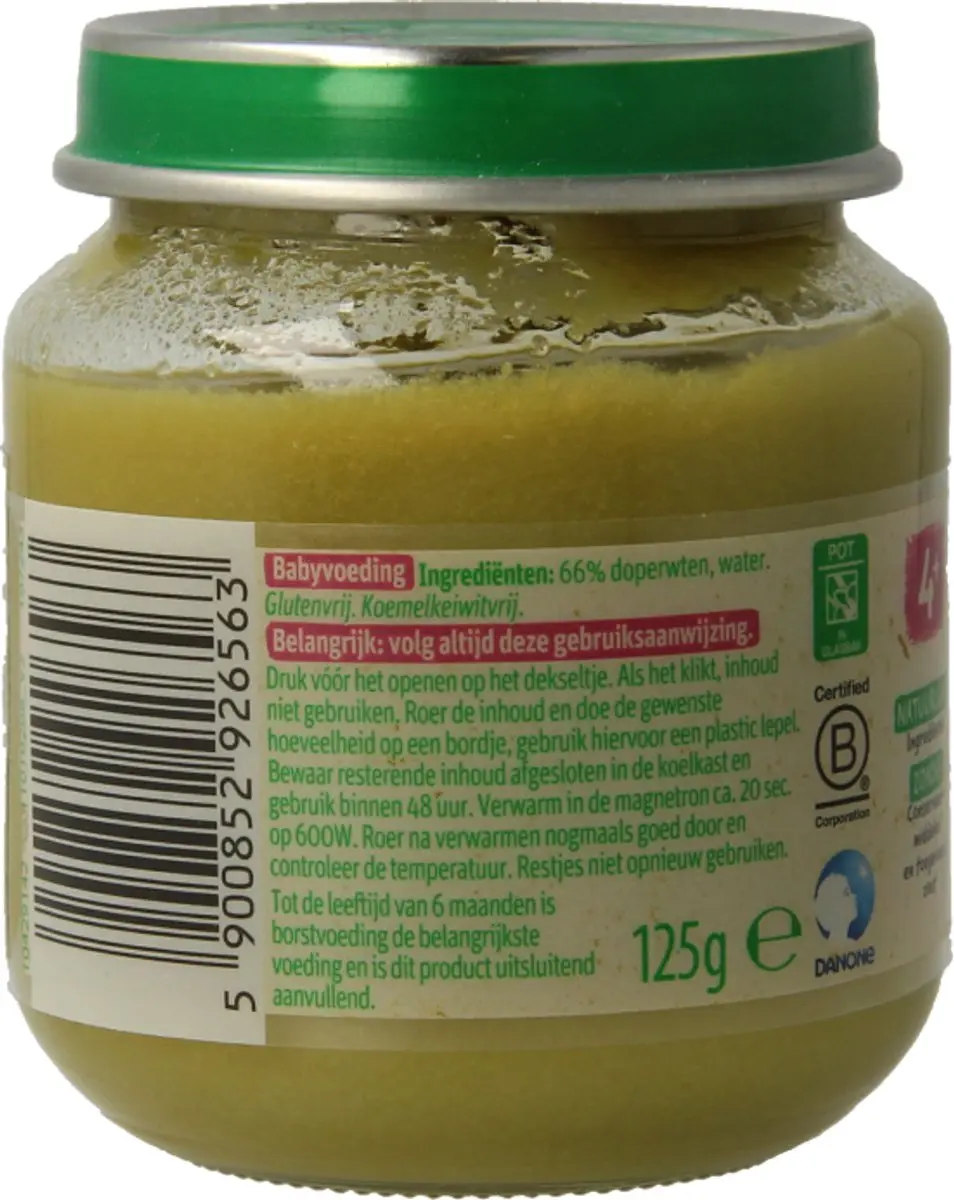 Olvarit Groentehapje Doperwten 125g