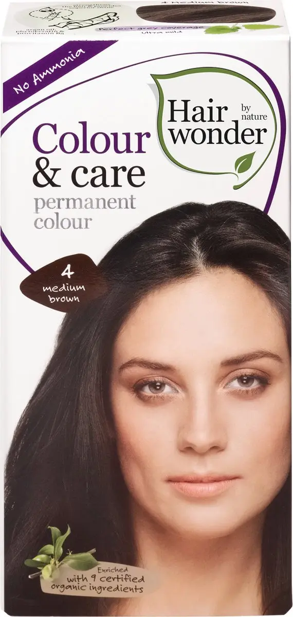 Hairwonder Colour & Care 4 Medium Brown Haarverf 100ml