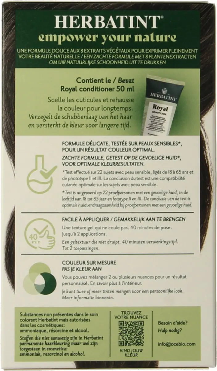 Herbatint Haarverf 3N Donker Kastanje 170ml - Grijsdekking
