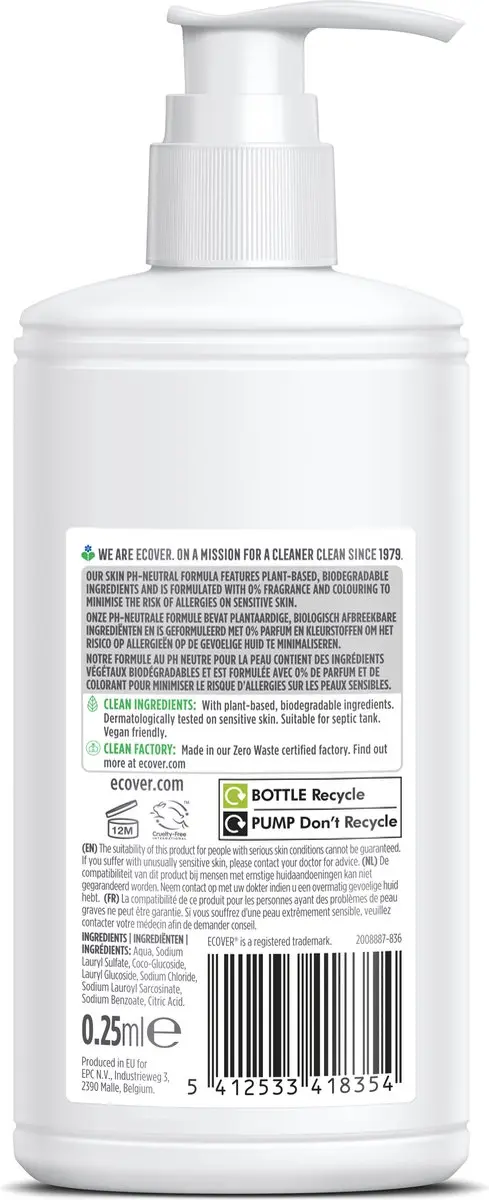 Ecover Zero Handzeep 6x250ml