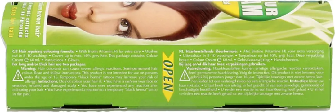 Hennaplus Kleurcrème Warm Rood 60ml