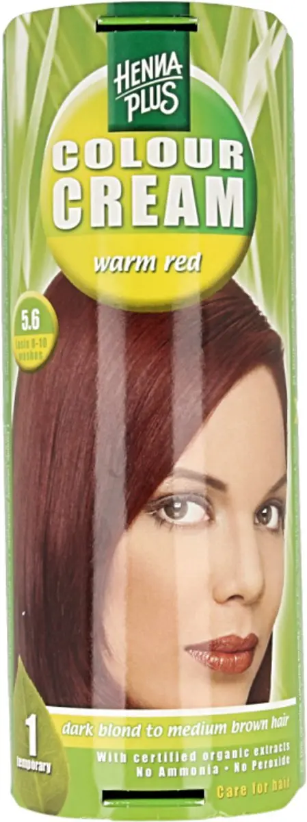 Hennaplus Kleurcrème Warm Rood 60ml - afbeelding 6 van 6