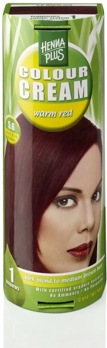 Hennaplus Kleurcrème Warm Rood 60ml