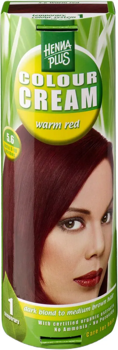 Hennaplus Kleurcrème Warm Rood 60ml
